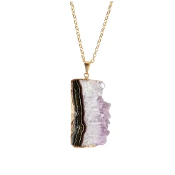 NHM Shop Amethyst Slice Pendant Necklace Outlet