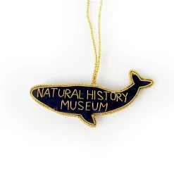 NHM Shop Blue Whale Embroidered Decoration New