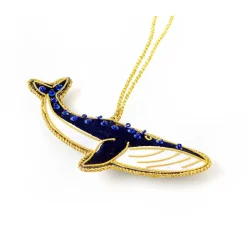 NHM Shop Blue Whale Embroidered Decoration New