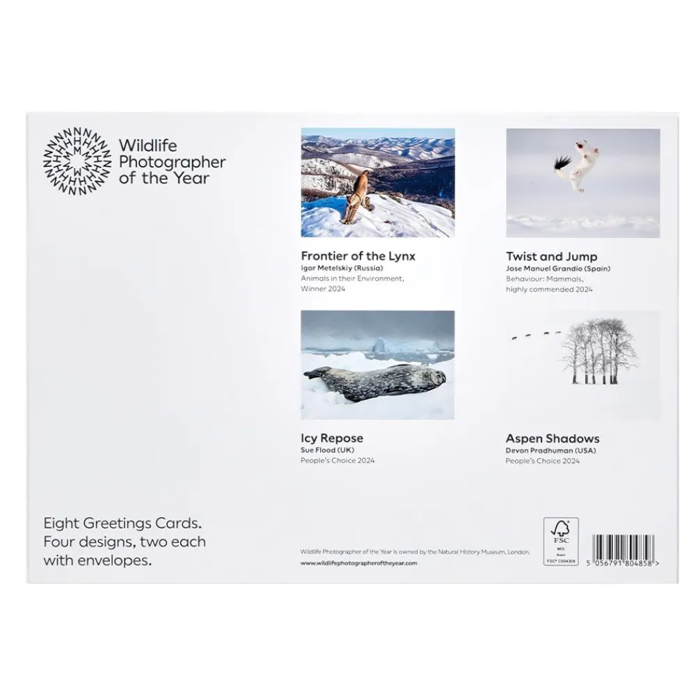 NHM Shop Twist and Jump Greetings Card Pack: Wildlife Photographer of the Year 60 New